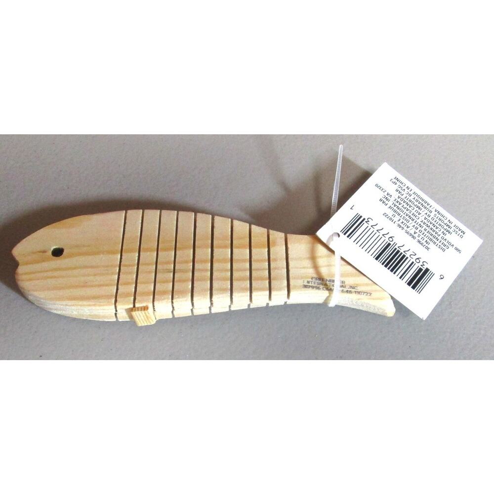 Wooden Articulated Fish Figures Bendable Craft Shapes Freestanding Rustic Decor